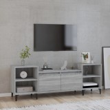vidaXL Comodă TV, gri sonoma, 160x35x55 cm, lemn prelucrat