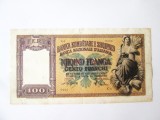 Cumpara ieftin Rara! Albania 100 Franga 1940 ocupatia italiana WWII,bancnota mare:204 x 108 mm,in stare buna la cel mai mic pret