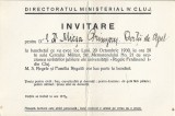 A3140N Invitație la banchet Universitatea Regele Ferdinand I Cluj către președintele Curții de Apel, Pompei Micșa, cu participarea Regelui