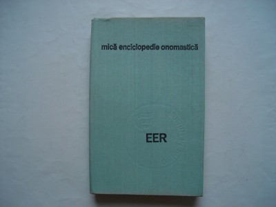 Mica enciclopedie onomastica - Christian Ionescu foto