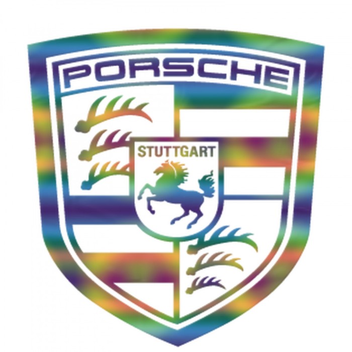 Sticker Porsche Logo , Autocolant Premium cu Sigla Porsche
