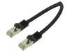 Patch cord negru Cat 8.1 LSZH 0,25m, Goobay