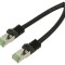 Patch cord negru Cat 8.1 LSZH 0,25m