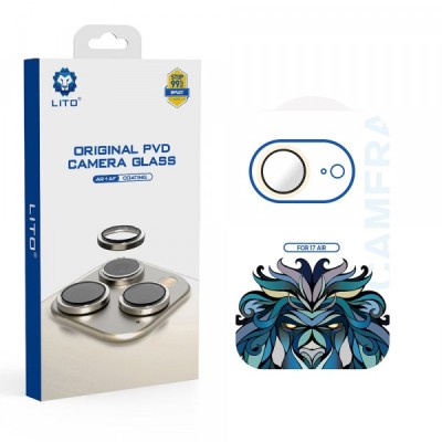 Folie de protectie Camera Spate Lito Titanium AR pentru Apple iPhone 17 Air, Sticla Securizata, Aurie foto
