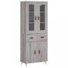 Dulap inalt, gri sonoma, 69,5x34x180 cm, lemn compozit