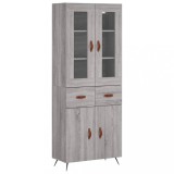 Cumpara ieftin Dulap inalt, gri sonoma, 69,5x34x180 cm, lemn compozit