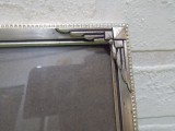 RAMA FOTO metalica Art Deco JYDEN A-B , 30 x 24 cm , sticla bombata , anii 1930