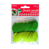 Cumpara ieftin Foaie Verde Autoadeziva DACO, 30 mm, 50 Buc/Set, Culoare Verde, Frunze Autoadezive din Spuma, Frunze Decorative Daco, Accesorii Craft, Accesorii Creat