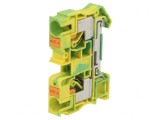 Terminal &Icirc;mbinare Șine 0.5-16mm2 1 Piste 2 Borne Galben-Verde