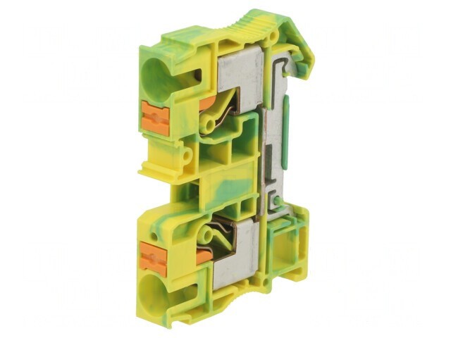 Terminal &Icirc;mbinare Șine 0.5-16mm2 1 Piste 2 Borne Galben-Verde
