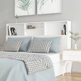 Tăblie de pat cu dulap, alb, 160x19x103,5 cm, vidaXL