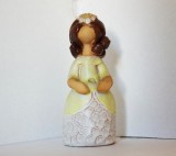 Vază statuetă ceramică smalțuită, 100% handmade, unicat - Florăreasa - semnată Britt - Britt Wedberg Keramik