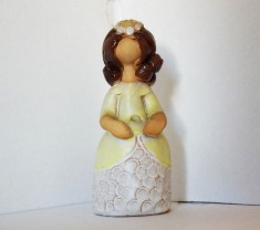 Vază statuetă ceramică smalțuită, 100% handmade, unicat - Florăreasa - semnată Britt - Britt Wedberg Keramik