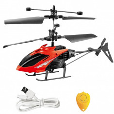 Elicopter cu telecomanda si senzor de miscare, incarcare usb, zboara cand pui mana sub el, rezistent la cazaturi, +4 ani