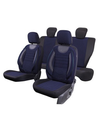 Set Huse Scaun City Albastru Negru Albastru