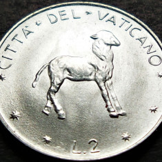 Moneda 2 LIRE - VATICAN, anul 1972 * cod 5279 B = UNC - Papa Paul VI-lea