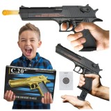 PISTOL METALIC AIRSOFT PENTRU GIGANTE DE PLASTIC DESERT EAGLE REPLICA CONSTRUCTIE SOLIDĂ