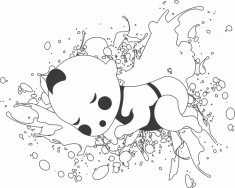 Sticker decorativ, Bebe, Negru, 75 cm, 8560ST foto