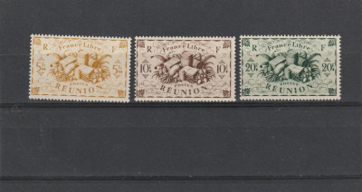 Reunion 1943-Industrie,produse la nivel national,3 valori,dant.,MNH,Mi.277-279 foto