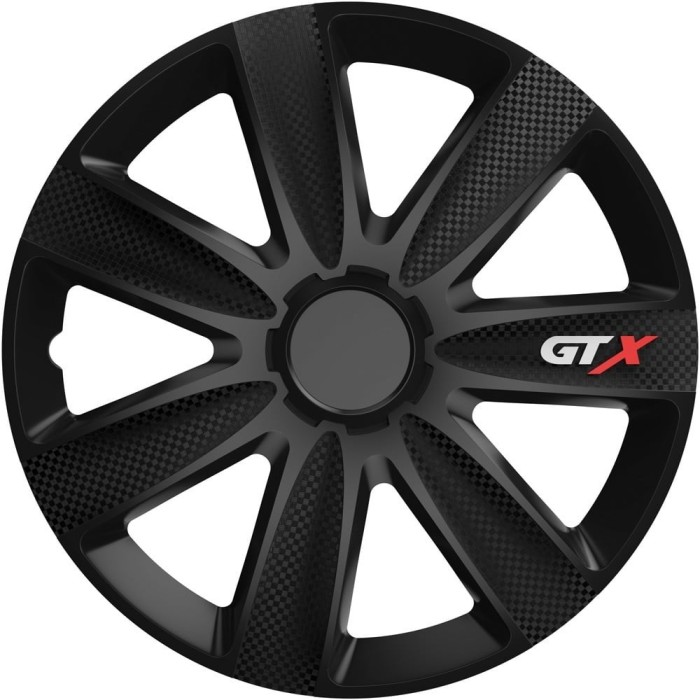 Set 4 capace Roti Gtx Carbon Negru R15