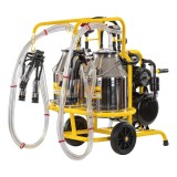 Aparat de muls vaci, 2&nbsp;posturi, 2&nbsp;bidoane inox de 30&nbsp;litri