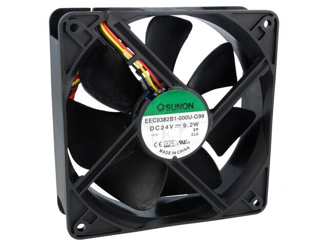 Ventilator DC axial 24V 120x120x38mm