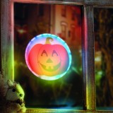 Decor Halloween LED - LED RGB - dovleac - autoadeziv - 12 x 4 cm