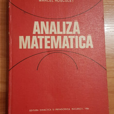 Analiza matematica de Marcel Rosculet