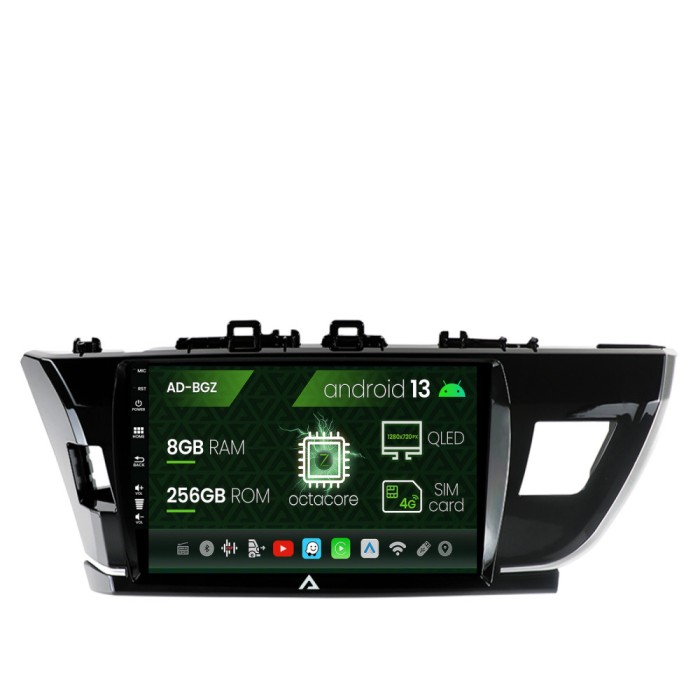 Navigatie Toyota Corolla (2012-2016), Android 13, Z-Octacore 8GB RAM + 256GB ROM, 10.1 Inch - AD-BGZ10008+AD-BGRKIT076