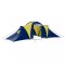 vidaXL Cort camping material textil, 9 persoane, albastru și galben