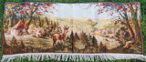 Ciuta in padure - Tapiserie cu ciucuri din Epoca de Aur, peretar 156x70cm