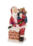 Figurina Mos Craciun polirasina multicolora 19 leduri 63,5x59,7x118,1h