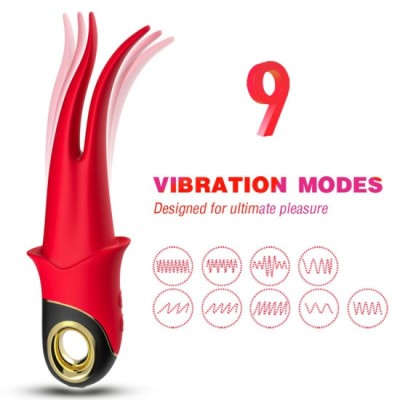 ARMONY - SHADOW VIBRATOR DOUBLE-HEAD TEASING RED foto