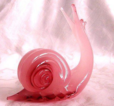 FIGURINA BIBELOU CRISTAL COLORAT - STICLA DE MURANO MELC 13 CM foto