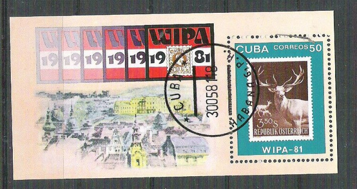 Cuba 1981 Paintings, perf. sheet, used AA.068