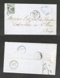 France 1869 Postal History Rare Cover + Content POITIERS DB.337