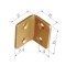 COLTAR METALIC DREPTUNGHIULAR 35/25X27MM