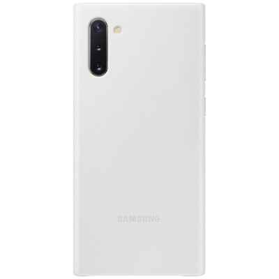Husa Piele Samsung Galaxy Note 10 N970 / Samsung Galaxy Note 10 5G N971, Leather Cover, Alba EF-VN970LWEGWW foto