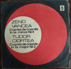 DISC LP: ZENO VANCEA - CVARTET 4 / TUDOR CIORTEA - CVARTET 2 (ECE 0582 / 1971) foto