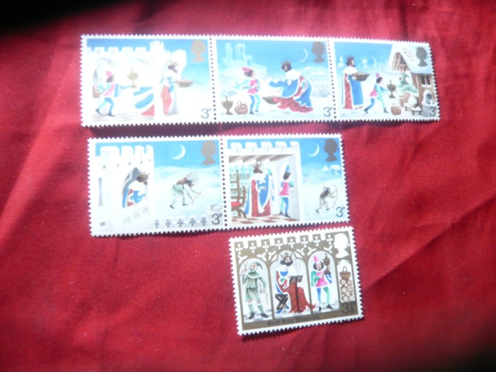 Serie Marea Britanie 1973 - Craciunul , 6 valori