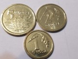 P4 Polonia 1 groszy 2014UNC, 2 grosze 2016UNC , 5 grosz 2014 UNC set 3, Europa