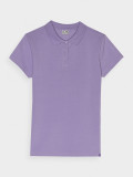 Tricou polo regular pentru fete - mov, 4F Sportswear