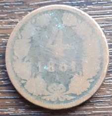 (M68) MONEDA AUSTRIA - 4 KREUZER 1861, LIT. A (MONETARIA VIENA) foto