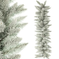 Ghirlanda de Craciun 1m din Crengute de Brad Artificial WhiteSnow Acoperita cu Zapada, Lungime 100cm, Diametru Bogat 35cm