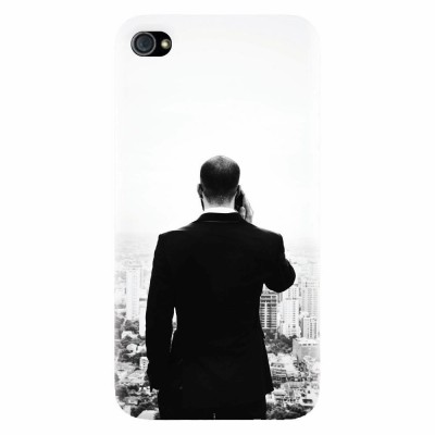 Husa silicon pentru Apple Iphone 4 / 4S, Man In Suit foto