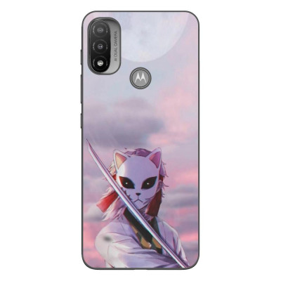 Husa compatibila cu Motorola Moto E20 Silicon Gel Tpu Model Demon Slayer Sabito foto