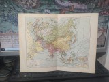 Hartă politică Asia, Asien, c. 1930, Bibliographisches Institut AG Leipzig, 181