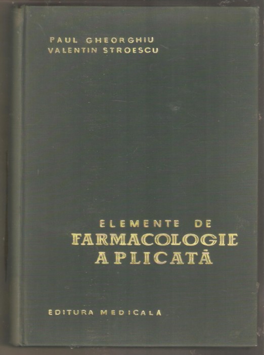 Elemente de farmacologie aplicata-Paul Gheorghiu