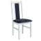 Scaun de living si bucatarie, DM14 Boston din lemn masiv fag, tapiterie stofa, 120 kg, 96x43x40 cm, Alb/Gri