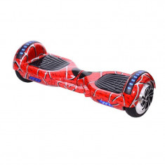 Hoverboard Bluetooth cu boxa HR, LED, 20 km/h, suporta maxim 120 kg, Rosu foto